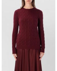 Ralph Lauren - Cashmere Cable-Knit Slim-Fit Crewneck Sweatshirt - Lyst