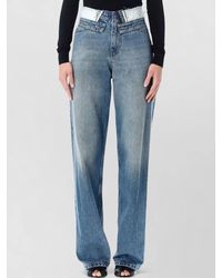 MM6 by Maison Margiela - Denim High-Rise Wide-Leg Jeans - Lyst