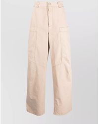 Palm Angels - Cotton Mid-Rise Wide-Leg Cargo Trousers - Lyst