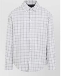 Off-White c/o Virgil Abloh - Flannel Wool Overshirt Padded Coat - Lyst