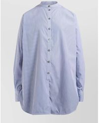 Studio Nicholson - Cotton Granded Collar Shirt - Lyst