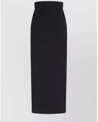 Rick Owens - Virgin Wool Maxi Fitted Pencil Skirt - Lyst