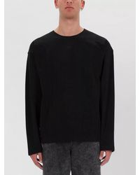 DIESEL - Long Sleeve Cotton Knit Round Neck Top - Lyst