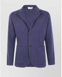 Lardini - Wool Cashmere Single Breasted Jacket - Lyst