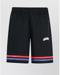 Barrow - Drawstring Waist Knee Length Shorts With Striped Hem - Lyst