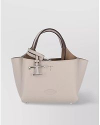 Tod's - Shoulder Bag With Detachable Strap And Top Handles - Lyst
