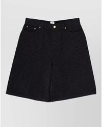 CASABLANCA - Textured Fabric Shorts Belt Loops Pockets - Lyst