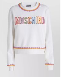 Moschino - Organic Cotton Crew Neck Sweatshirt - Lyst