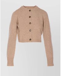 Loulou de Saison - Cropped Long Sleeve Knit Cardigan - Lyst