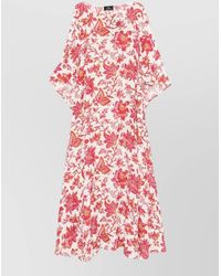 Etro - Floral-Print Long-Sleeve Maxi Dress - Lyst