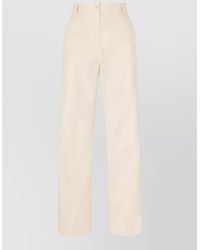 Dries Van Noten - Cotton High-Rise Straight-Leg Trousers - Lyst