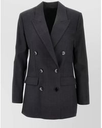 Isabel Marant - Jevima Jacket Double-Breasted Notched Lapels - Lyst