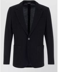 Dolce & Gabbana - Dark Wool Blend Blazer - Lyst