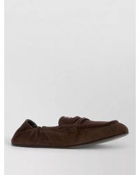 Miu Miu - Suede Leather Loafers Flat Sole Round Toe - Lyst