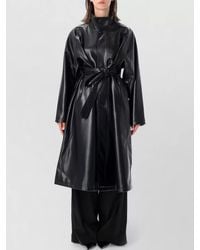 Frankie Shop - Faux Leather Oversized Belted Trench Coat - Lyst