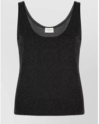 Saint Laurent - Lurex Knit Tank Top - Lyst