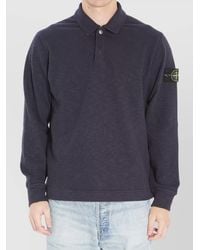 Stone Island - Long-Sleeve Polo Shirt - Lyst