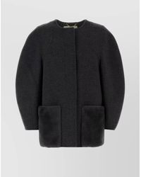 Fendi - Wool Silk Cocoon Jacket - Lyst