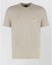 BOSS - Short Sleeve Knit T Shirt Neutral - Lyst