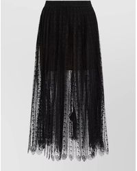 Self-Portrait - Lace Midi Skirt Fitted Silhouette Design - Lyst