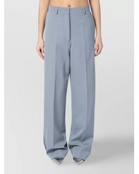 Stella McCartney - Wide-Leg Falabella Trousers With Chain - Lyst