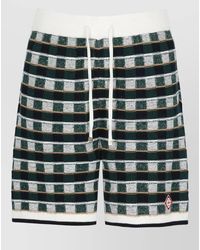 CASABLANCA - Cotton Bermuda Shorts Check Pattern Pockets - Lyst