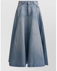 Balenciaga - Cotton Long A-Line Skirt - Lyst