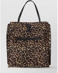 Zanellato - Leopard Print Shoulder Bag With Front Zip - Lyst