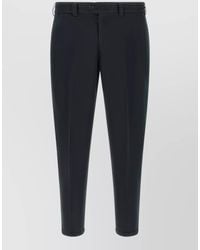 PT Torino - Linen Blend Low-Rise Tapered Cropped Trousers - Lyst