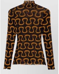 PUCCI - Printed Turtleneck Long-Sleeve Top - Lyst