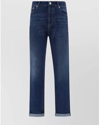 Brunello Cucinelli - Denim Mid-Rise Tapered Jeans - Lyst