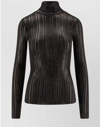 Elisabetta Franchi - Metallic Knit Turtleneck Sweater - Lyst