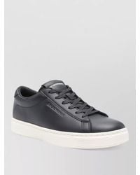 Emporio Armani - Leather Low-Top Sneakers - Lyst