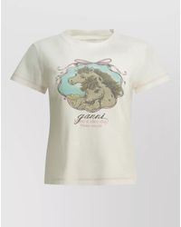 Ganni - Organic Cotton Crew-Neck T-Shirt - Lyst