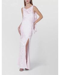 ROTATE BIRGER CHRISTENSEN - Draped Neckline Floor Length Open Back Dress - Lyst
