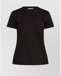 Max Mara - Chest Pocket Cotton Jersey Top - Lyst