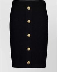 Balmain - Tweed Midi Pencil Skirt - Lyst