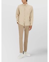 Woolrich - Long Sleeve Button-Down Shirt With Chest Pocket - Lyst