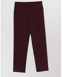 Emporio Armani - Textured Straight-Leg Tailored Trousers - Lyst