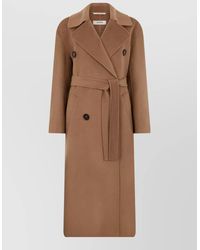 Max Mara - Cashmere Wool Belted Single-Breasted Coat - Lyst