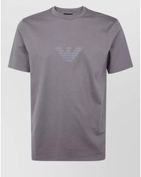 Emporio Armani - Short Sleeve Crew Neck Cotton T Shirt - Lyst