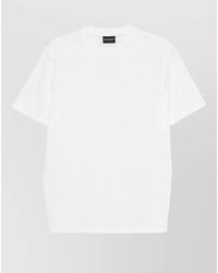 Emporio Armani - Cotton Regular-Fit Logo-Embroidered Short-Sleeve T-Shirt - Lyst