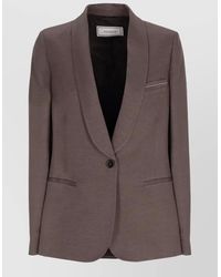 Peserico - Linen Viscose Long-Sleeve Blazer - Lyst