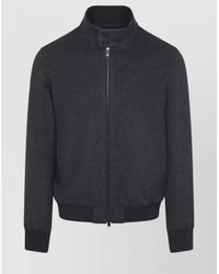 ZEGNA - Modern Blouson With High Collar And Buttons - Lyst