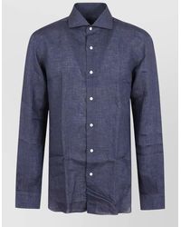 Barba Napoli - Long Sleeve Shirt Button Cuff Neck - Lyst