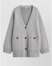 TOTEME - Cashmere Merinos "Longline" Cardigan - Lyst