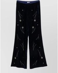 forte_forte - High Waist Velvet Trousers Crystal Floral - Lyst