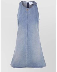 Courreges - Denim A-Line Mini Dress - Lyst