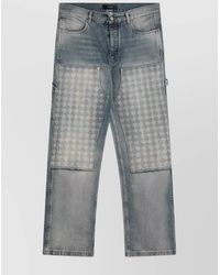 Amiri - Panelled Straight Leg Jeans With Washed Finish - Lyst