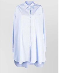 Maison Margiela - Striped Oversized Cotton Shirt - Lyst